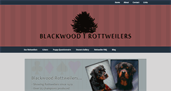 Desktop Screenshot of blackwoodrottweilers.com