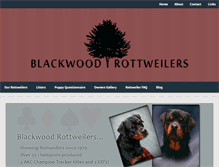 Tablet Screenshot of blackwoodrottweilers.com